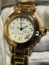 Thumbnail von Cartier Pasha C 1035 C Pasha 18K Box + Papiere Full Set-Neuer Service sofort verfügbar Einzigartiges Sammlerset-aus 1. Besitz aus 1997 !