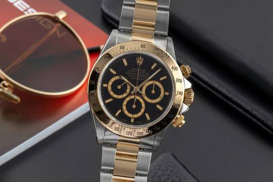  Rolex Daytona Chronograph Black Dial Stahl / Gold Automatik Herrenuhr Ref.16523 
