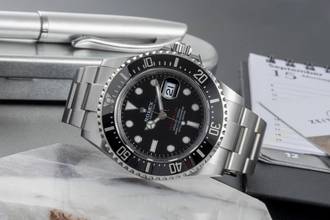 Thumbnail von Rolex Sea-Dweller Single Red Edelstahl Herrenuhr Ref. 126600