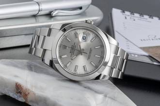 Thumbnail von Rolex Datejust 41 Silver Dial Edelstahl Automatik Herrenuhr Ref. 126300 B&P 2018