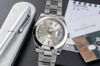  Rolex Datejust 41 Silver Dial Edelstahl Automatik Herrenuhr Ref. 126300 B&P 2018 