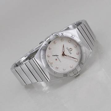  Omega Constellation Quartz Manhattan Quartz 18k Sedna Gold Diamantindexe Ø 28 mm Full Set Top Zustand 