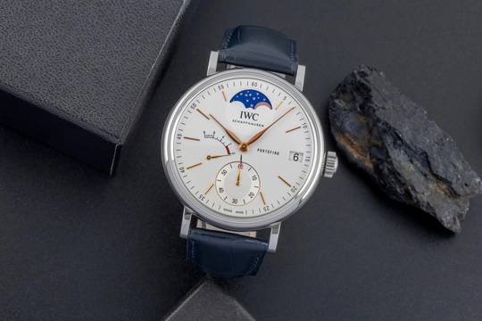  IWC Portofino Handaufzug Mondphase Handaufzug Stahl Ref. IW516401 B&P 2024 