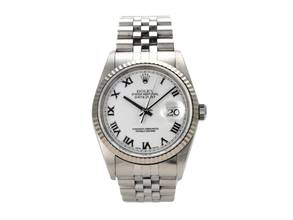  Rolex Datejust 36 Ref. 16234 Weiß Römisch Jubile-Band 