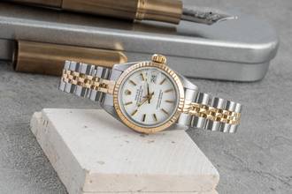 Thumbnail von Rolex Lady-Datejust Stahl / Gold Automatik Damenuhr Ref 69173 Vintage Klassiker