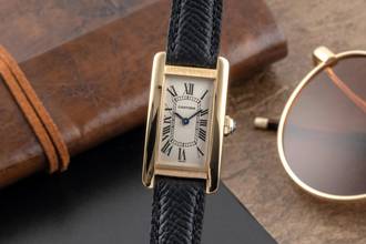 Thumbnail von Cartier Tank Américaine 18K (0,750) Gelbgold Damenuhr Gold Ref. W26015K2 1710
