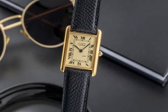 Thumbnail von Cartier Tank Vermeil must Tank GM Vermeil Ivory Dial Silber Herrenuhr Medium Ref. 681006