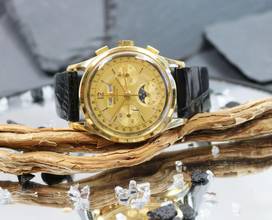 Thumbnail von Breitling Triple calendar moonphase 18Karat Gold Rare vintage watch