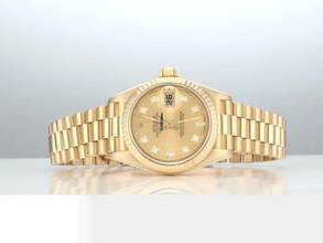 Thumbnail von Rolex Lady-Datejust Gelbgold 750 Diamanten 1996 Automatik Gold Damen