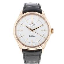  Rolex Cellini Time 39 Rose Gold White Dial 