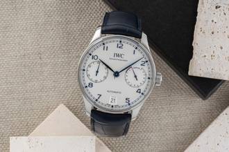 Thumbnail von IWC Portugieser Automatik 7 Days Edelstahl Automatik Herrenuhr Ref. IW500705 B&P 2019