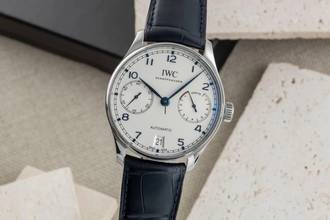 Thumbnail von IWC Portugieser Automatik 7 Days Edelstahl Automatik Herrenuhr Ref. IW500705 B&P 2019