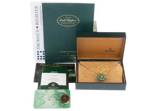  Rolex Submariner Date Sultan Ref.16613 2003 Full Set gut Vintage Submariner Date Sultan 18kt Gelbgold Diamanten Saphire 