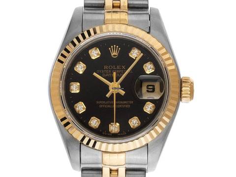  Rolex Lady-Datejust Diamanten Ref.69173 1995 Full Set sehr gut Vintage Datejust Lady Diamanten 