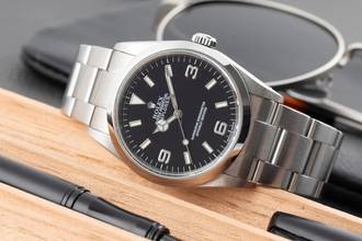  Rolex Explorer 36 Black Dial Oyster Edelstahl Automatik Ref. 114270 Y-Serie 