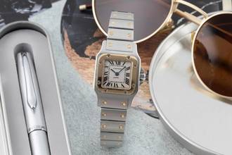 Thumbnail von Cartier Santos Galbée Lady Stahl / Gold Ref. W20012C4 1567 B&P 2001