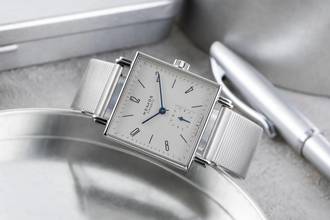 Thumbnail von NOMOS Tetra Edelstahl Handaufzug Herrenuhr Ref. 408 Box & Papiere 2016