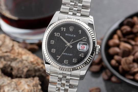  Rolex Datejust 36 Computer Dial Stahl / Weissgold Oyster Ref. 116234 B&P 2007 
