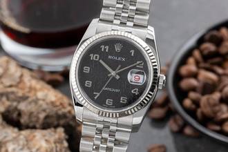  Rolex Datejust 36 Computer Dial Stahl / Weissgold Oyster Ref. 116234 B&P 2007 