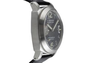 Thumbnail von Panerai Luminor Marina Automatic Edelstahl Automatik Herrenuhr Ref. PAM00086 Papiere 2001