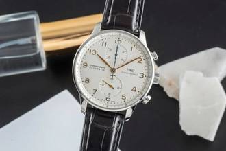 Thumbnail von IWC Portugieser Chronograph Stahl Automatik Herrenuhr Ref. IW371445 B&P 2020