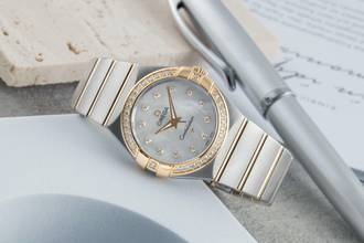 Thumbnail von Omega Constellation Quartz Stahl / Gold Quarz MOP Ref. 123.25.27.60.55.003 895.1011