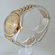 Thumbnail von Rolex Datejust 36 16233 Tapestry champagne dial 2000’s Full Set TOP Condition