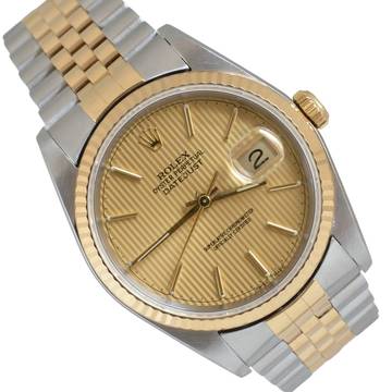  Rolex Datejust 36 16233 Tapestry champagne dial 2000’s Full Set TOP Condition 