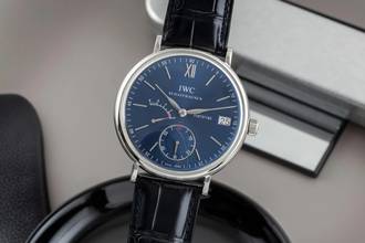 Thumbnail von IWC Portofino Handaufzug 8 Days Edelstahl Handaufzug Herrenuhr Ref. IW510106 Papiere 2015