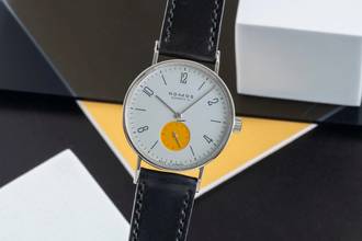 Thumbnail von NOMOS Tangente Stahl Handaufzug Herrenuhr Super 30 Sonnengrau B&P 2004