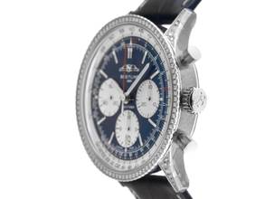 Thumbnail von Breitling Navitimer 1 B01 Chronograph Ref.AB0139631C1P1 2025 Full Set Ungetragen Navitimer B01 Chronograph Diamanten Krokoleder Faltschließe