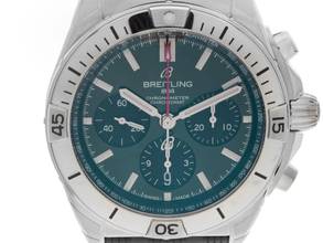 Thumbnail von Breitling Chronomat B01 Green Dial Ref.AB0134101L2S1 2025 Full Set Ungetragen Chronomat B01 Green Dial Faltschließe