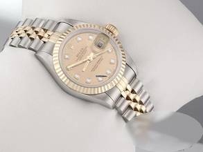 Thumbnail von Rolex Lady-Datejust Edelstahl Gelbgold 750 Diamanten 1995 Lc100 Automatik Gold