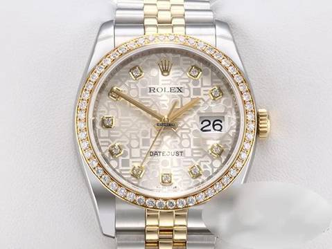 Rolex Datejust 36 36mm 116243 2017 Stahl Gelbgold 750 Diamanten Automatik Gold 