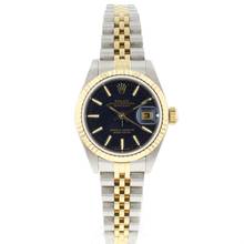  Rolex Lady-Datejust 26 Steel/Gold Jubilee Blue Opticolor Dial Service '25 