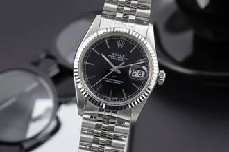  Rolex Datejust 36 Stahl / Weissgold Automatik Herrenuhr Ref. 16014 Klassiker B&P 