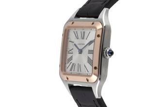 Thumbnail von Cartier Santos Dumont Stahl / Gold Quarz Damenuhr Ref. W2SA0012 B&P 2019