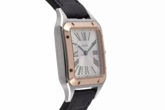 Thumbnail von Cartier Santos Dumont Stahl / Gold Quarz Damenuhr Ref. W2SA0012 B&P 2019