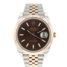  Rolex Datejust 41 Jubilee Steel / Everose Choco Dial 