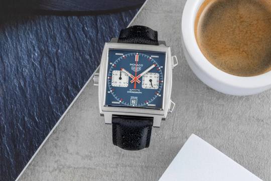  TAG Heuer Monaco Calibre 11 Steve McQueen Chronograph Automatik Ref CAW211P.FC6356 B&P 2017 