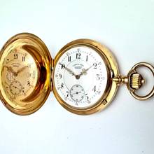 Thumbnail von A. Lange & Söhne Taschenuhr 1 A Ausführung Handaufzug 750/000 Rotgold 54 mm 1892 Savonette