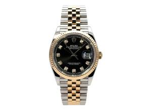 Thumbnail von Rolex Datejust 36 Oystersteel / Gelbgold Ref. 126233 Schwarz Diamant Jubile-Band