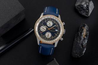  Breitling Old Navitimer Chronograph Stahl / Gold Automatik Herrenuhr Ref D13322 