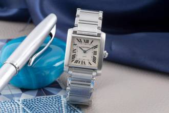 Thumbnail von Cartier Tank Française Edelstahl Quarz Damenuhr Ref. W51003Q3