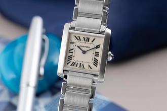 Thumbnail von Cartier Tank Française Edelstahl Quarz Damenuhr Ref. W51003Q3