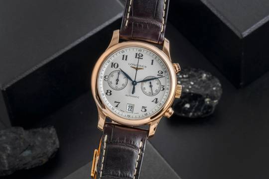  Longines Master Collection 18k Rotgold Chronograph Ref. L2.669.8.78.3 B&P 2019 