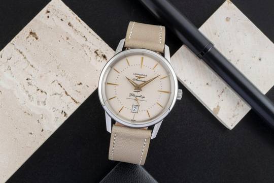  Longines Flagship Heritage Automatik Edelstahl Herrenuhr Ref. L4.795.4.78.2 B&P 