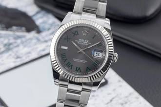 Thumbnail von Rolex Datejust 41 Wimbledon Stahl Weissgold Automatik Herrenuhr 126334 B&P 2019