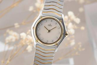  Ebel Classic Wave Lady Stahl / Gold Damenuhr Diamonds Ref. E1090121 Box 