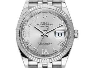  Rolex Datejust 36 Ref.126234 2022 Full Set wie Neu Datejust Stahl 18kt Weißgold Diamanten 